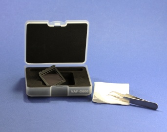 Nikon VAF filter, pointed installation tweezers and protective optical cloth